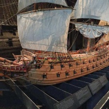 A replica of the ship in its prime